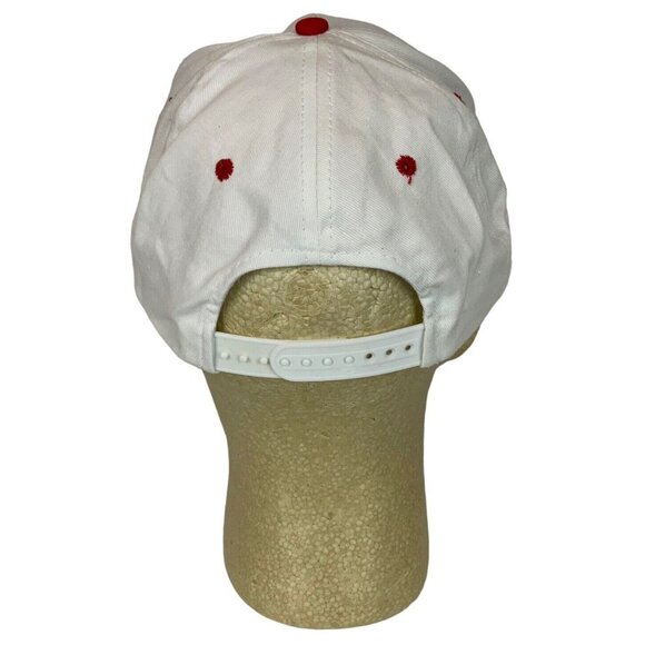 Kaminski Meats Chicago IL Embroidered Snapback Hat Pig Design White Red KC Caps - Picture 4 of 8